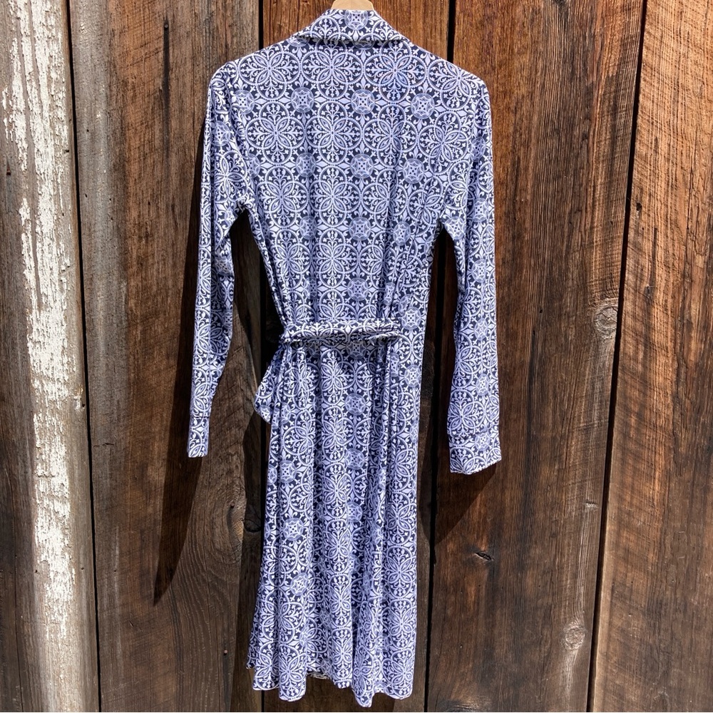 Nwot Pendleton Navy And White Patterned Wrap Dress - image 7